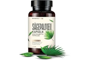 ‎BRAINEFFECT BrainEffect Sägepalmenextrakt (280mg pro Tagesdosis) - 180 Vegane Kapseln, German Quality - 5% Phytosterole = 14 mg - Kürbiskern-Extrakt 200 mg