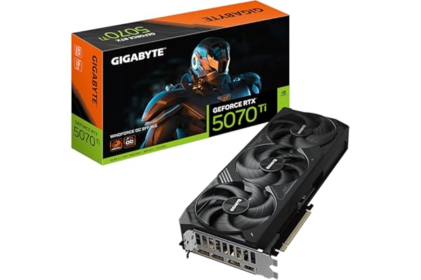 Gigabyte GeForce RTX 5070 Ti WINDFORCE OC SFF 16G Tarjeta Gráfica - 16GB GDDR7, 256 bits, PCI-E 5.0, 2497 MHz Core Clock, 3 x DP 2.1a, 1 x HDMI 2.1b, NVIDIA DLSS 4, GV-N507TWF3OC-16GD