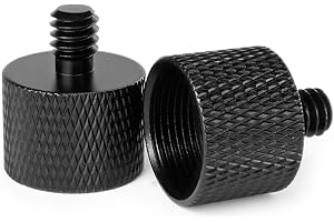Frgyee Adaptador de Tornillo para Micrófono, 2 Adaptador 5/8 Hembra a 1/4 Macho para Soporte de Micrófono, Monitor de Cámara, Trípode