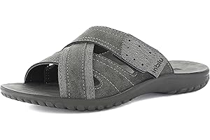 inblu Ciabatte Uomo in Ecopelle A Fasce Incrociate con Chiusura Regolabile A Strappo, dal 39 al 46, Sandali