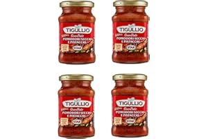 BFYSYO Tigullio: "Gran Pesto Pomodori Secchi e Pistacchi" getrocknete Tomaten und Pistazien Pesto – 190 ml Packungen (4 Stück)