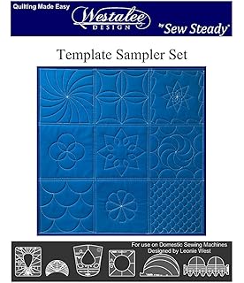 Sew Steady Quilting Template 6 Piece Template Set (Low & Medium Shank)