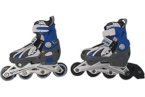 DATAPRICE Patines en Línea Unisex Action, Patines Deportivos, Patines para Velocidad - Color Azul y Gris