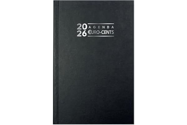 Exacompta 38175E - Agenda journalier de bureau Euro et cents - 13,5 x 21 cm - Janvier à décembre 2026 - Coloris aléatoire