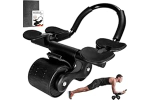 ‎LOODIA LOODIA® Bauchtrainer für zuhause, Ab Roller, Bauchroller Bauchmuskeltrainer, Bauch Trainingsgerät, Automatisches Rebound Bauchrad, Twist Sliders, liegestütze brett, Bauch Weg, Fitness