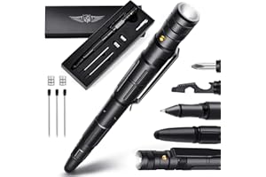 BIIB Gifts for Men, Multi Tool Pen with LED Gadgets for Men, Mens Gifts for Dad Gifts, Gifts for Him, Christmas Gifts Stocking Fillers