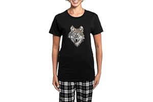 CafePress Lone Wolf Pajamas Womens Novelty Cotton Pyjama Set, Comfortable PJ Sleepwear