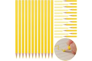 ACEWEN 16Pcs Yellow Marking Pencil Yellow Glass Marking Pencil Carpenter Pencil Yellow Wooden Grease Pencil Wax Pencil Yellow Crayon Pencils Artists' Single Pencil for Architect Drawing Marking