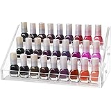 Kurtzy Porta Trucchi Organizer 3 Livelli - Organizer Smalti per Unghie Fino 30 Boccette Standard in Acrilico Trasparente - L2