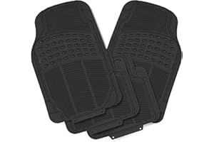 ‎WOLTU WOLTU Universal Auto Fußmatten Gummimatten Gummi Matten Set Schwarz