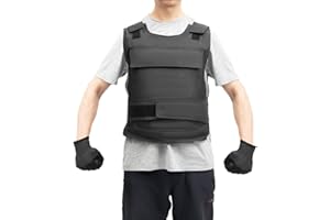 YENWEAGEWGE Futchoy Körperschutzweste Stichschutzweste Verdeckte mit Manganstahl-Scheibe, Schützt Brust und Rücken, Stichfeste Unterziehwest für Polizei Security Wachschutz