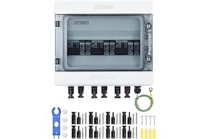 ‎DIHOOL DIHOOL DC überspannungsschutz PV Anlage 3 Strings Solar Anschlusskasten für 3 * 500W Solarmodule Balkonkraftwerk, 40A DC Trennschalter