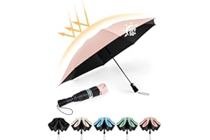 Chakipee Paraguas plegable Antiviento mujer - Paraguas invertido resistente al viento, Paraguas de viaje automático portátil compacto hombre, revestimiento de 210T, resistente a los rayos UV