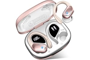 Rulefiss Auriculares intrauditivos con Bluetooth 5.3, batería de Larga duración, diseño Impermeable, Adecuado para Deportes, Trabajo y Ocio