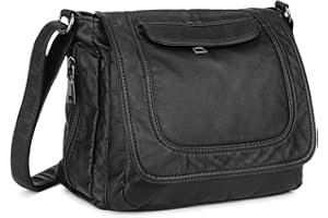 UBORSE Bolso de Hombro para Mujer Bolso Bandolera de Piel Suave Lavada Moda Clásico Bolso Hobo Bolso de Mujer para Compras Oficina de Viajes