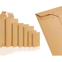 WPTrading - 100 Stück Wellpappe Versandtaschen DIN A5 175 x 250 mm (SW15) selbstklebend Braun - Pappe Versandtasche aus Karton für Büchersendung