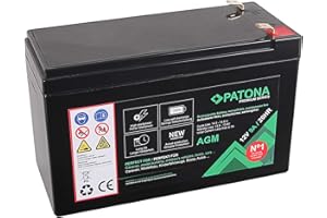 ‎PATONA PATONA Premium AGM 12V 9Ah Blei Batterie VRLA Wartungsfrei 1800 Zyklen