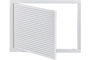 STEINBERG14 400x300mm Griglia di Ventilazione con Filtro - Griglia D'Aerazione Rettangolare - Sportello Ispezione in ABS Plastica, Bianco