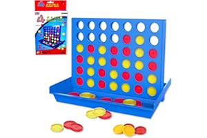 Chennyfun Juego de Mesa 4 en Raya, Conecta 4, Juego de Mesa de Estrategia para 2 Jugadores, Juego de Mesas Infantiles,Juegos de Mesas Familiares para Niños y Adultos