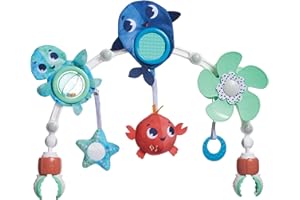 Tiny Love Sunny Stroll Spielbogen, mit interaktivem Baby-Rasselspielzeug und Universal Befestigung passend für fast alle Kinderwagen und Möbel, nutzbar ab der Geburt, Treasure the Ocean