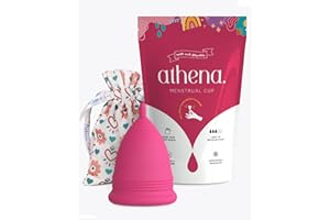 ATHENA CUP Athena Menstrual Cup One-Pack, Period Cups for Regular to Heavy Flow (Size 2 Large) - Soft Reusable Menstruation Cup - BPA Free Feminine Silicone Cup - Easy to Use and Clean Tampon and Pad Alternative