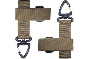 iCovalescent 2 Pièces Supports de Gants, Porte Gants Tactique, Crochet de Gant Réglable, Pince à Glove Clip Multi-Usages, Mousqueton Tactique, pour Gants de Travail