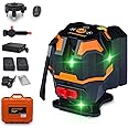 TOMAHAWK® TLL-2CL-4H4V 2 Line Green, Self-Leveling Laser Level - 25 meter Cross Line Leveller with Horizontal and Vertical, Magnetic Bracket for Home Building, Construction, DIY