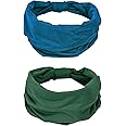 GILI Wide Headbands for Women Boho Knotted African Yoga Running Sports Workout Head Wraps