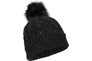 Mountain Warehouse Storm Womens Waterproof Beanie - Fleece Lining, Warm & Cosy, Faux Fur, One Size - Best for Autumn Wintere, Outdoors, Hiking & Trekking