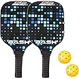 Toyshine Speed Up Wooden Pickleball Paddles Set - 2 Lightweight Rackets with 2 Pickleballs Fun Play Game for All Ages Indoor Outdoor Garden Ground Park Play