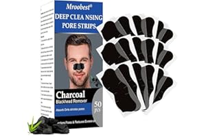 TruuMe Mitesser Nasenstrips, Nasenstrips, Pore Strips, Anti Nosestripes Mitesser, Poren Reinigung mit Aktivkohle, Entfernen Mitesser und Unreinheiten, 50Pcs