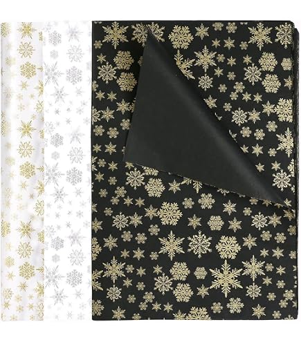 20 fogli di carta velina per albero di Natale, 50,8 x 35,6 cm, acquerello per albero di Natale, carta da regalo, verde, decorazione artistica per feste invernali (giallo) (giallo) (blu