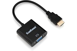 KamKorda HDMI to VGA Adapter |1 Pack | VGA to HDMI Converter | for HDTV PC Monitors Projector Chromebook | Male to Female | Full HD Capability
