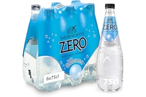 San Benedetto Gassosa Zero, Bibita Analcolica Gassata, 6 x 750 ml, Zero Zuccheri Aggiunti e Pochissime Calorie, Rinfrescante e Leggera