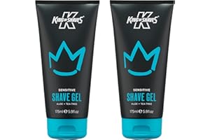 King of Shaves Sensitive Shaving Gel, Low Foam for a Refreshing and Precise Shave 2 x 175ml