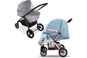 KUDMWCC Universal Insektenschutz für Kinderwagen, 2 Stück Moskitonetz Kinderwagen,Kinderwagen Insektenschutz, Reißfest Fliegennetz für Kinderwagen,Idealer Schutz vor Wespen & Stechmücken