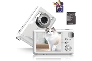 OKA GUTE QUALITÄT Fotocamera digitale 4K 1080P HD, fotocamera compatta con scheda SD da 32 GB, 48 MP, 3,0", LCD portatile, 16 x zoom digitale, fotocamera digitale ricaricabile, regalo per adolescenti principianti