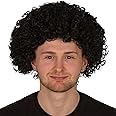 Mens Afro Wig - Fun Curly Hair Coloured Afro Wigs Fancy Dress Accessories for 70s Disco Costume - Curly Synthetic Hair for 80s Fancy Dress Men and Women