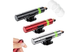 AOUZOVLI 3pcs Rompivetro Auto E Taglia Cintura Rompi Vetro Auto Emergenza Martelletto Frangi Vetro 2 in 1 Postluminoso Taglia Cinture di Sicurezza E Rompivetro Martelletto Frangivetro (Nero Rosso Argento)