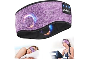 LC-dolida Schlafkopfhörer Bluetooth 5.4, Schlaf Stirnband Kopfhörer Headband Schlafmaske, Sportskopfhörer Musik schlafen Stirnband für Sport Training, Joggen, Yoga, Reisen