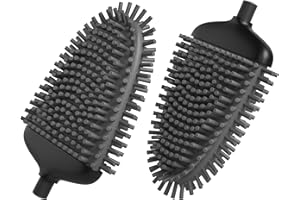 SAVEGA - Wymienna głowica szczotki Slim - Premium silikonowa szczotka do WC w zestawie 2 szt. - bez uchwytu i uchwytu! (zestaw 2 szt.) (czarny)