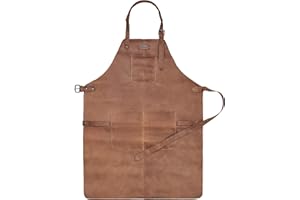 DRAKENSBERG Tablier de barbecue 'Bob' - Tablier de cuisine professionnel pour BBQ, gastro, bar, barista, hommes, fait main