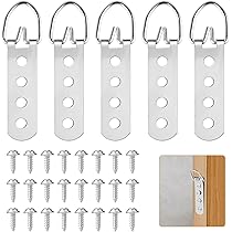 Ganci Per Quadri Pesanti Z-Clip - 6 Pezzi Con Viti E Tasselli Per Specchi E Cornici - Foto 3