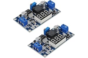 ARCELI Módulo de alimentación convertidor de voltaje DC-DC, módulo de alimentación ajustable de 36 V, 24 V, 12 V a 5 V, 2 A, módulo de fuente de alimentación con indicador LED (2 unidades)