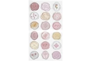 PAITOK 18 Pieces Vintage Butterfly Pink Wax Seal Stickers for Envelopes, Wedding Invitations, Gift Boxes