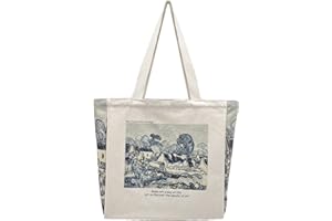 BROADREAM Sac Tissu, Tote Bag, Sac Toile, Sacs de Courses et Cabas, Sac en Toile de Jute, Sac Fourre Tout,Sac courses, Sac Jute Extra Large, Sac en Tissu Imprimé pour Femme,le Shopping, L'école