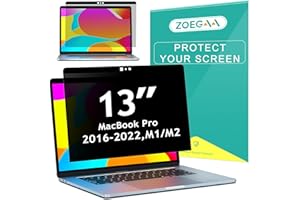 ZOEGAA Privacy Screen MacbBook Pro 13 Inch Compatible with MacBook Pro/Air 13 Inch (2016-2022,M1/M2), Magnetic Removable Anti Blue Light Privacy Screen With Webcam Cover