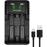 I-Gen Batteries G300 Akıllı Ni-MH Pil Şarj Cihazı, Type-C Girişli 2 Slot Hızlı Şarj Aleti, AA / AAA / C / D Şarjlı Pil Uyumlu