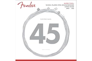 Fender Super 7250 String Set For Electric Bass, 045/105 Gauge, Long Scale, Nickel Plated