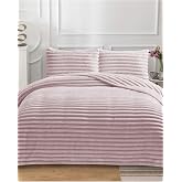 Serra Rabit &Ccedil;ift Kişilik Yatak &Ouml;rt&uuml;s&uuml; Seti 230x250cm - Wellsoft 2 Yastıklı L&uuml;ks Yumuşak Dokulu - Pembe Nevresim Takımı
